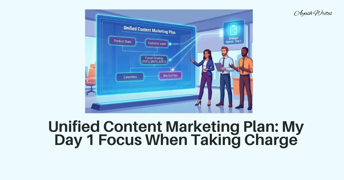 Unified Content Marketing Plan, AyushWrites